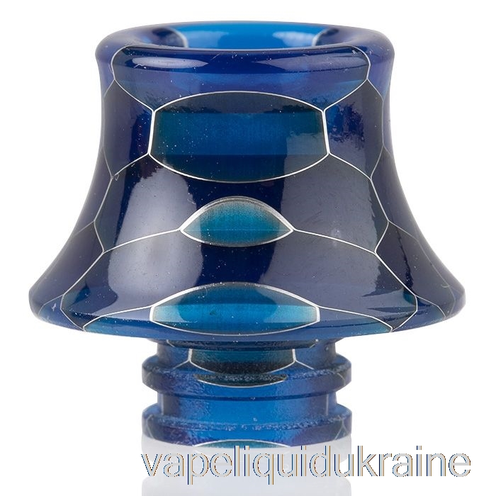 Vape Ukraine 510 Cone Snake Skin Resin Drip Tip Dark Blue